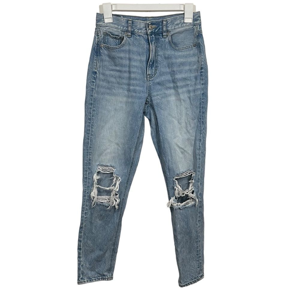 American Eagle Distressed High Waisted Mom Jeans